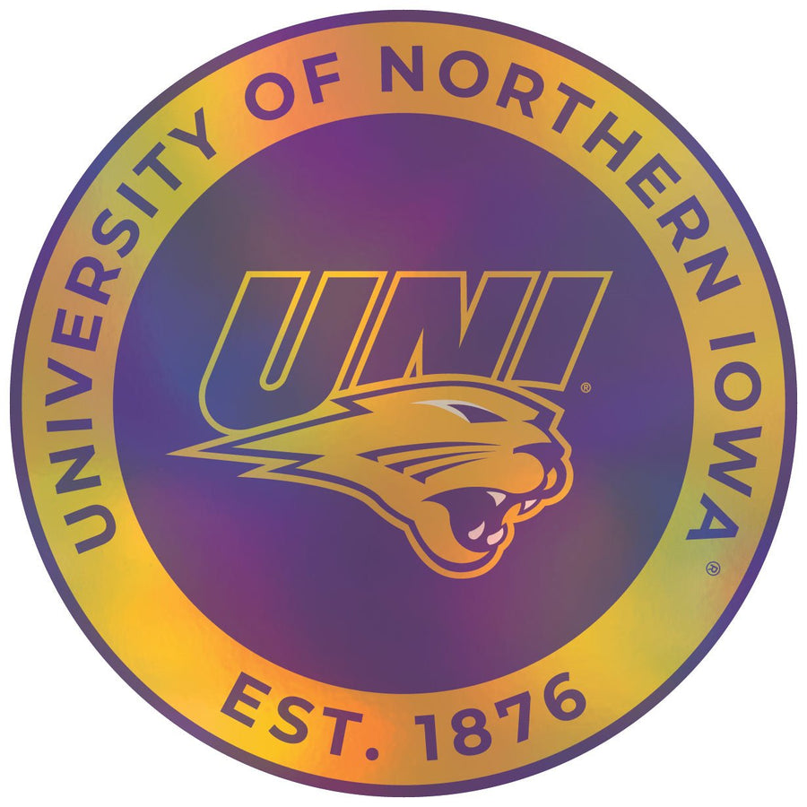 Northern Iowa Panthers Holographic Vinyl Decal Sticker Officially Licensed Collegiate Product Image 1