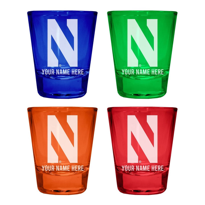 Northwestern University Wildcats Customizable Engraved Full Color 2oz Shot Glass Officially Licensed Collegiate Product Image 4