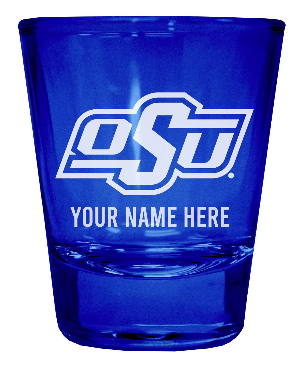 Oklahoma State Cowboys Customizable Engraved Full Color 2oz Shot Glass Officially Licensed Collegiate Product Image 4