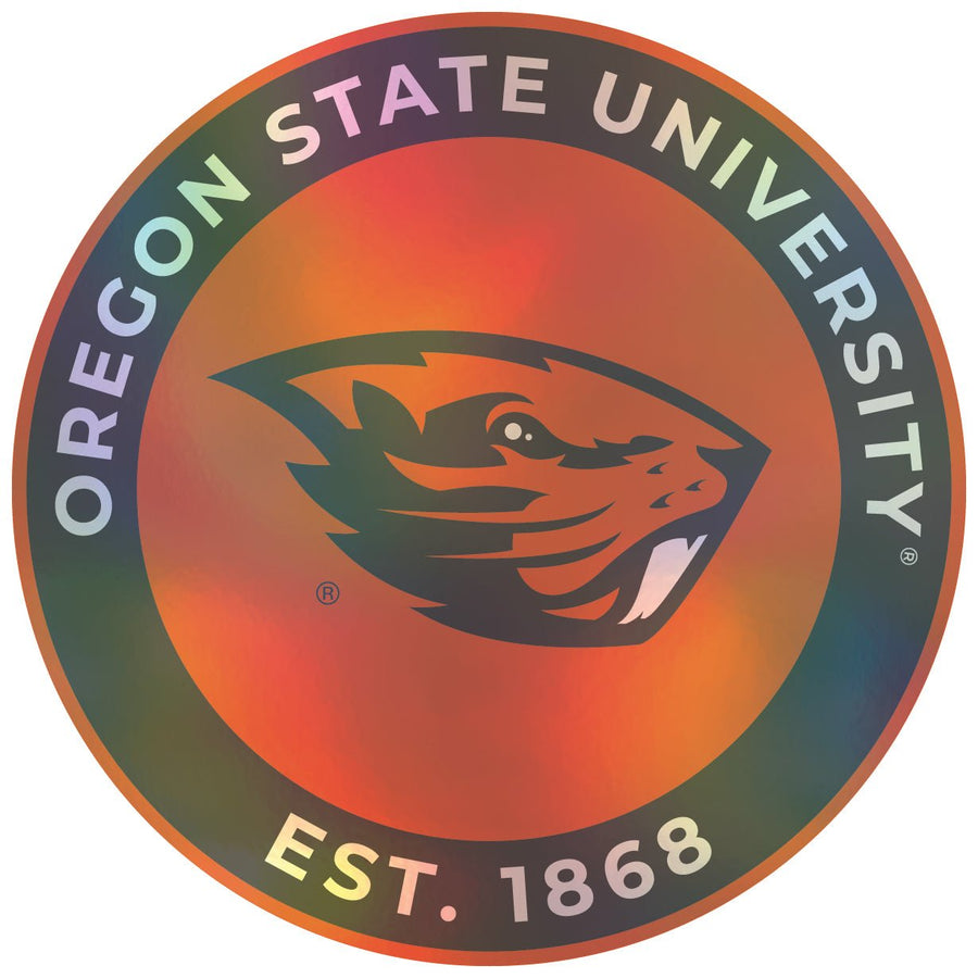 Oregon State Beavers Holographic Vinyl Decal Sticker Officially Licensed Collegiate Product Image 1