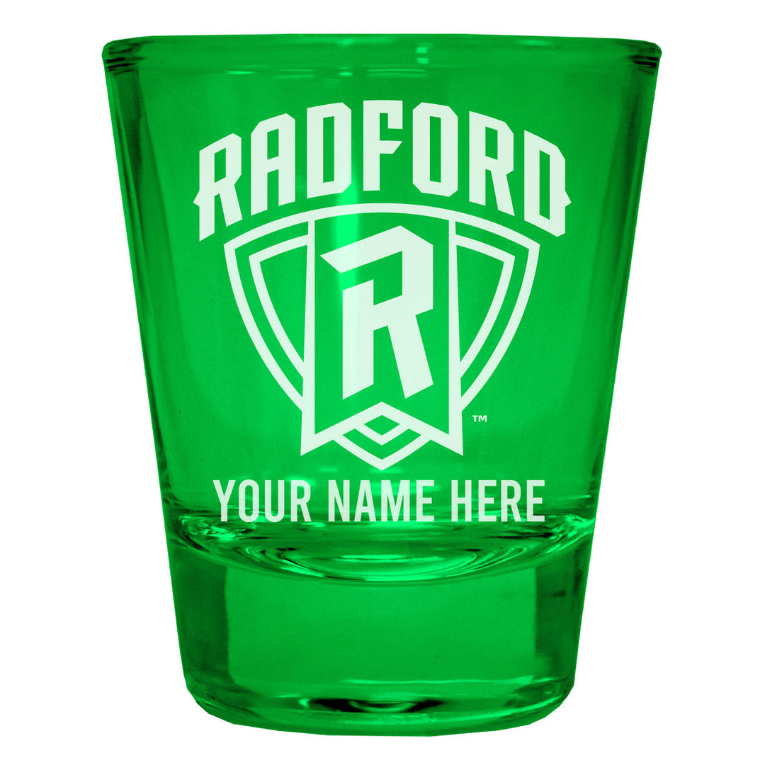 Radford University Highlanders Customizable Engraved Full Color 2oz Shot Glass Officially Licensed Collegiate Product Image 4