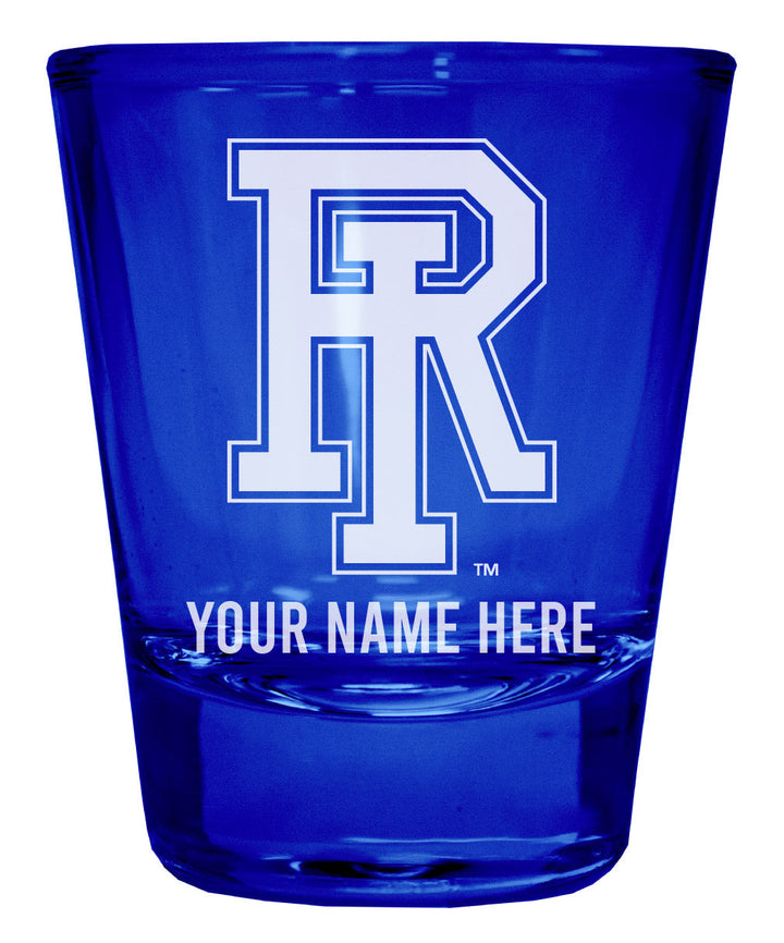 Rhode Island University Customizable Engraved Full Color 2oz Shot Glass Officially Licensed Collegiate Product Image 1