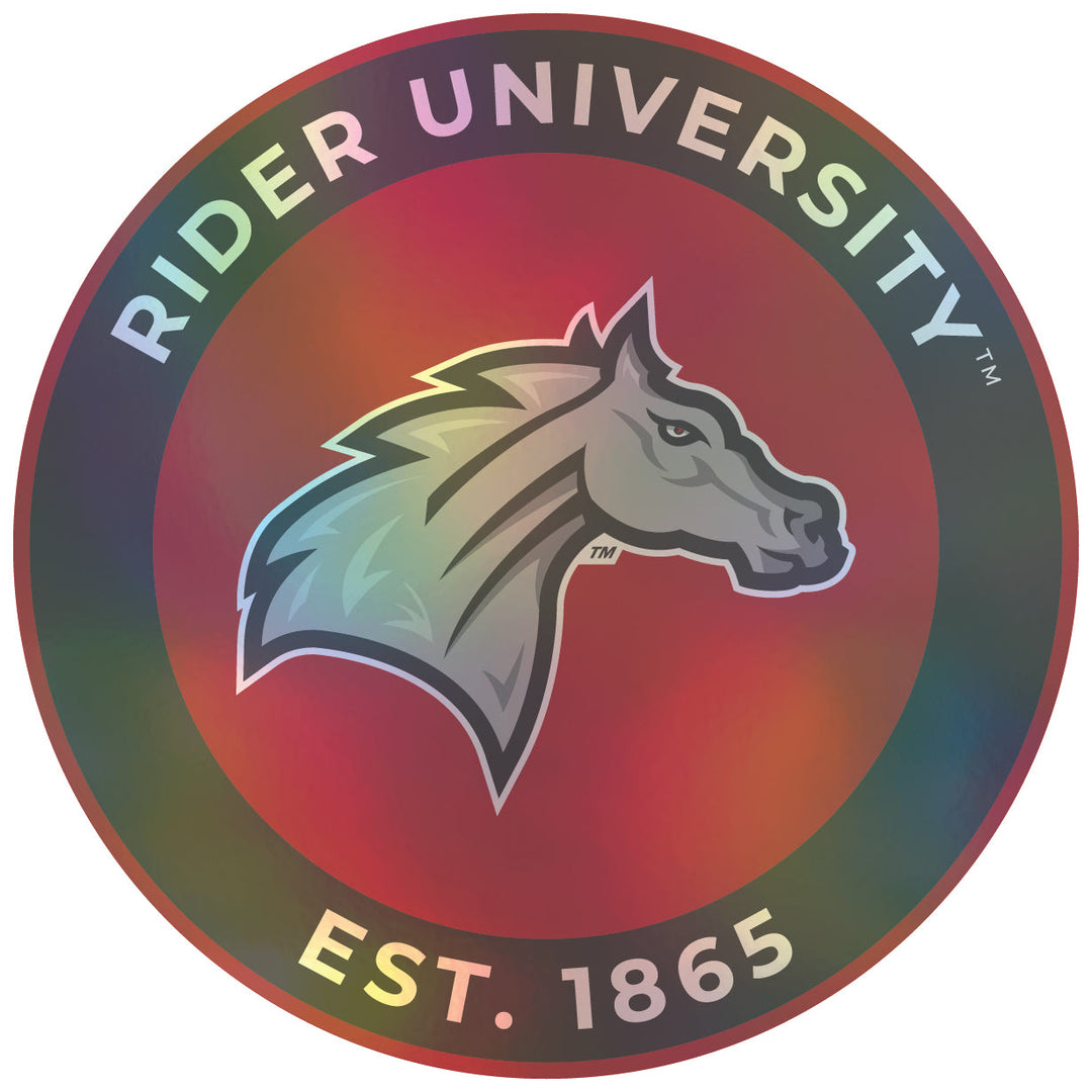 Rider University Broncs Holographic Vinyl Decal Sticker Officially Licensed Collegiate Product Image 1