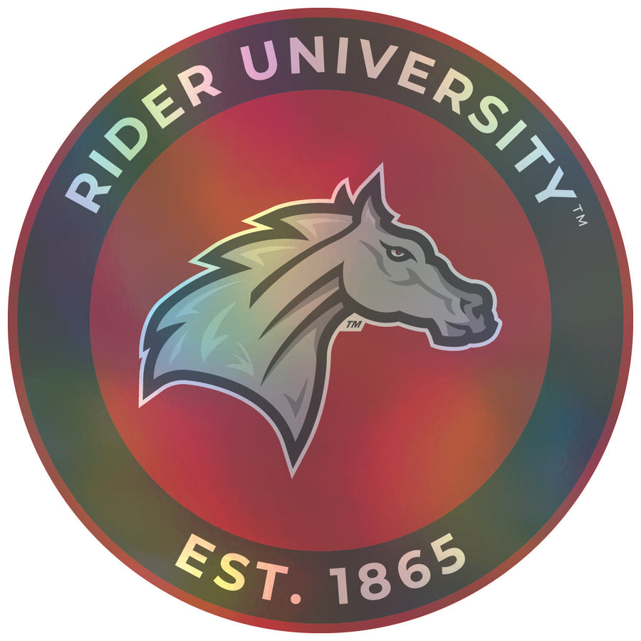 Rider University Broncs Holographic Vinyl Decal Sticker Officially Licensed Collegiate Product Image 1