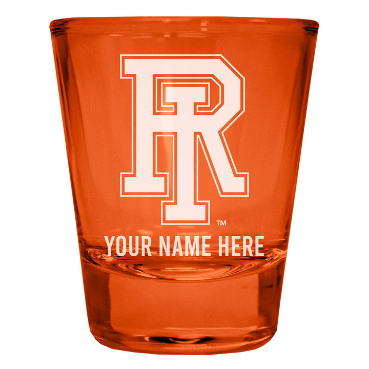 Rhode Island University Customizable Engraved Full Color 2oz Shot Glass Officially Licensed Collegiate Product Image 1