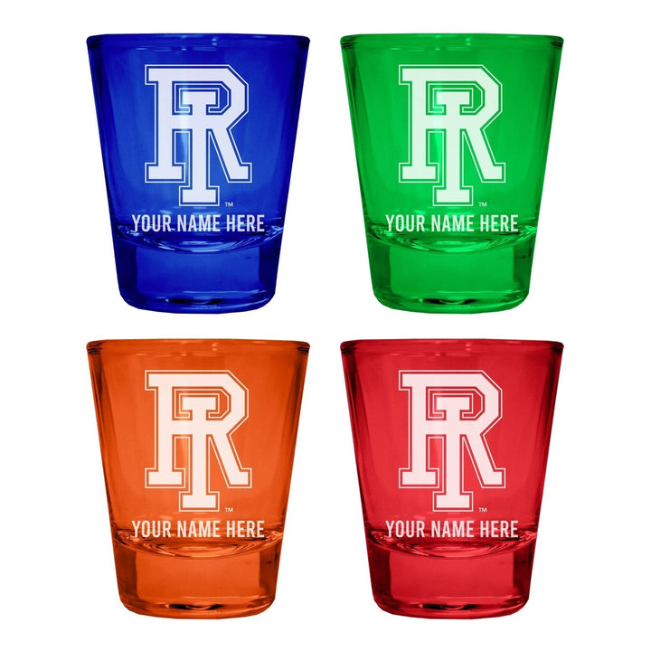 Rhode Island University Customizable Engraved Full Color 2oz Shot Glass Officially Licensed Collegiate Product Image 3