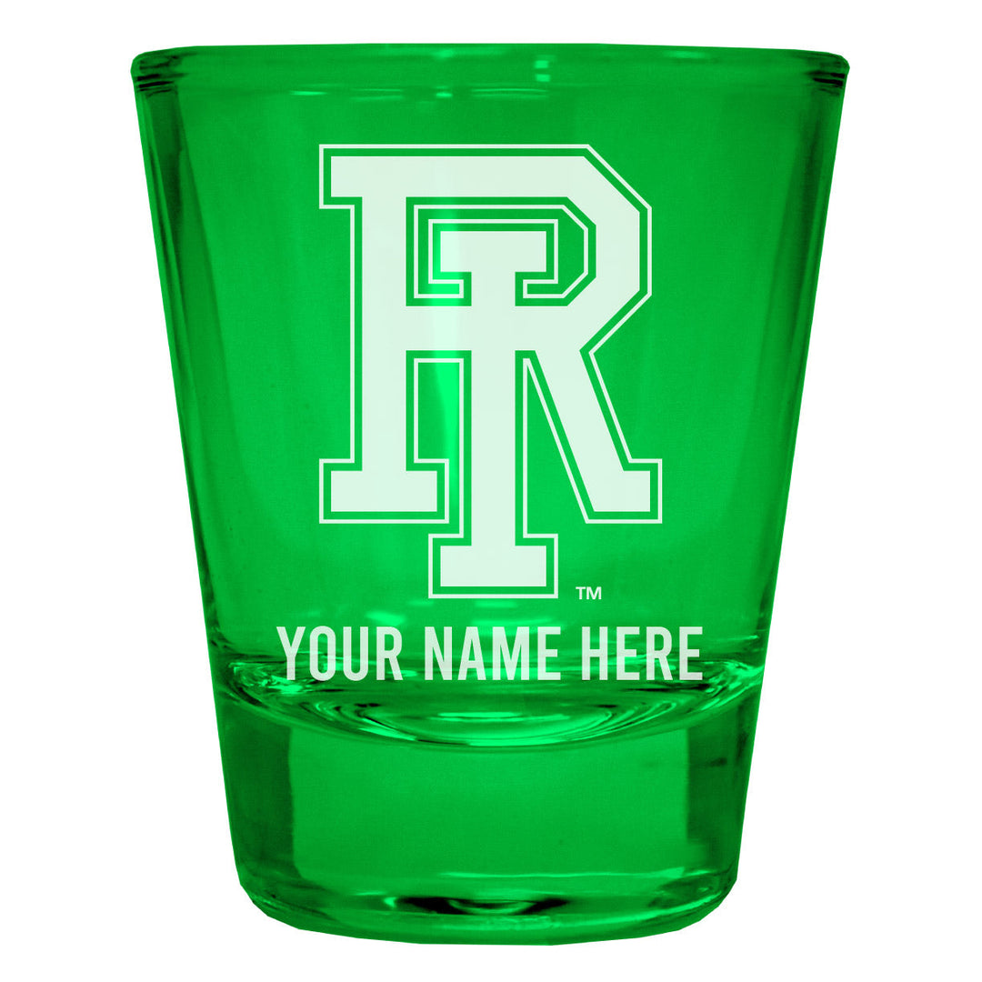 Rhode Island University Customizable Engraved Full Color 2oz Shot Glass Officially Licensed Collegiate Product Image 4