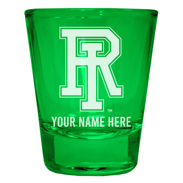 Rhode Island University Customizable Engraved Full Color 2oz Shot Glass Officially Licensed Collegiate Product Image 1