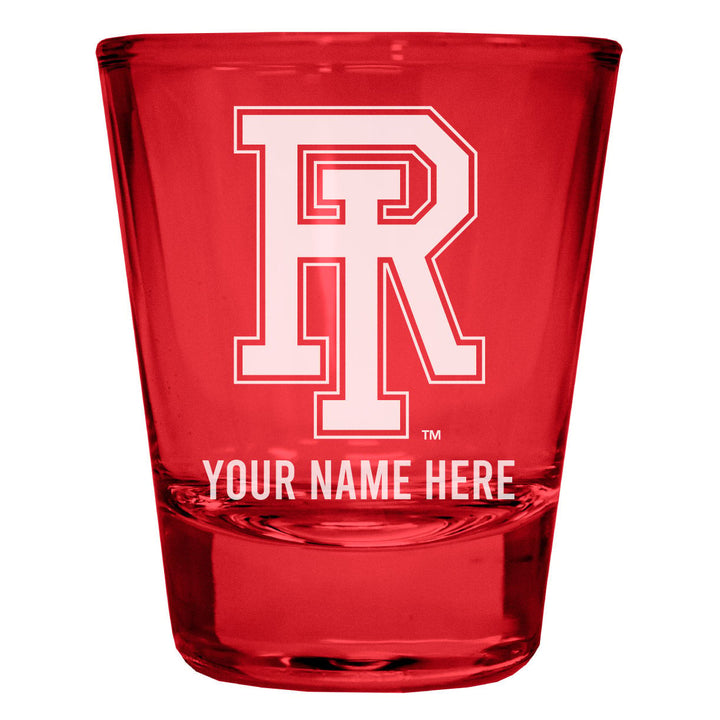 Rhode Island University Customizable Engraved Full Color 2oz Shot Glass Officially Licensed Collegiate Product Image 1