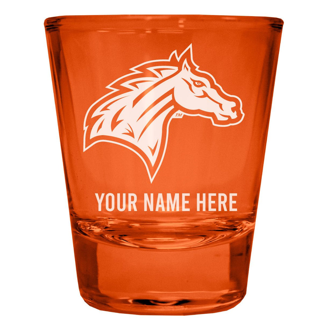 Rider University Broncs Customizable Engraved Full Color 2oz Shot Glass Officially Licensed Collegiate Product Image 2