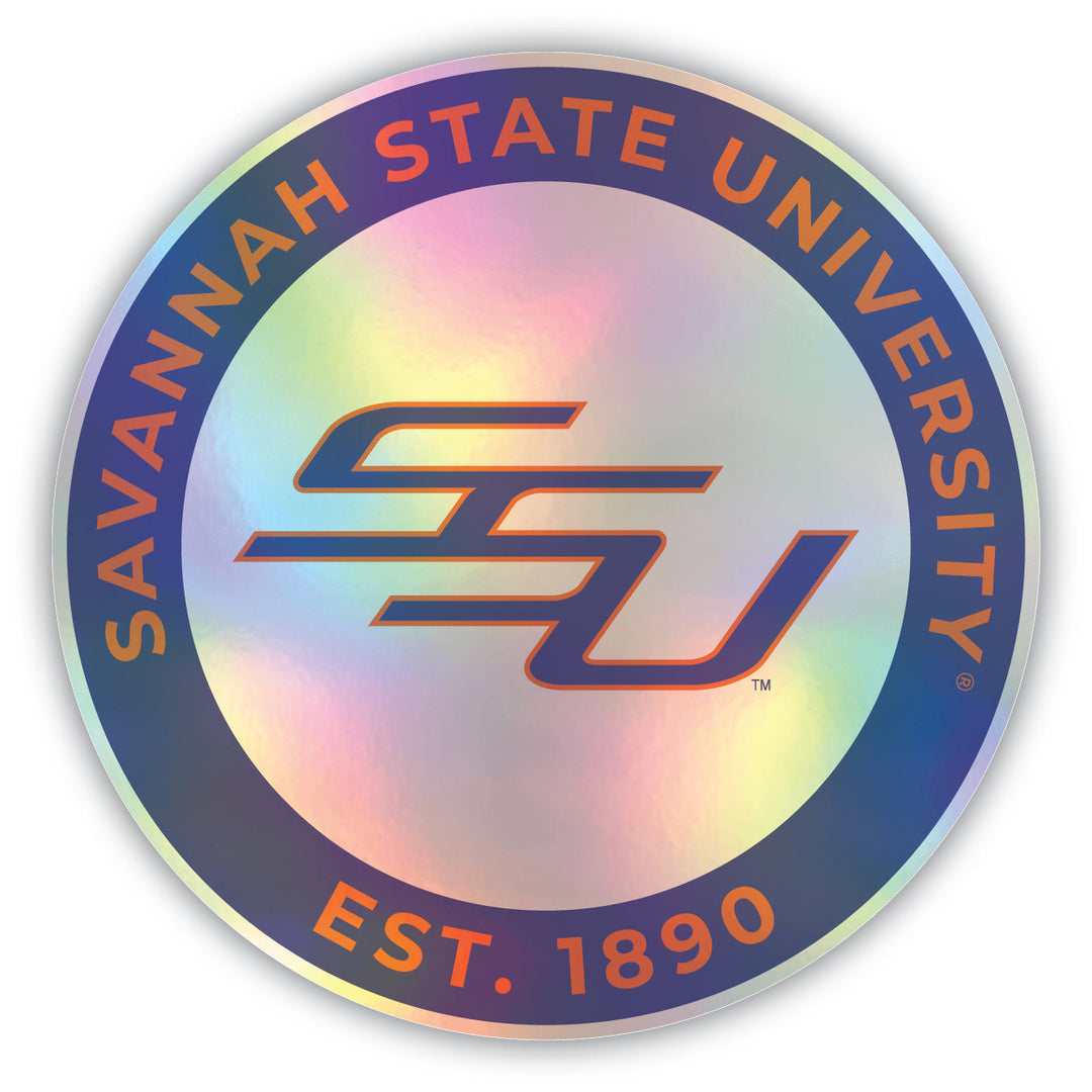 Savannah State University Holographic Vinyl Decal Sticker Officially Licensed Collegiate Product Image 1