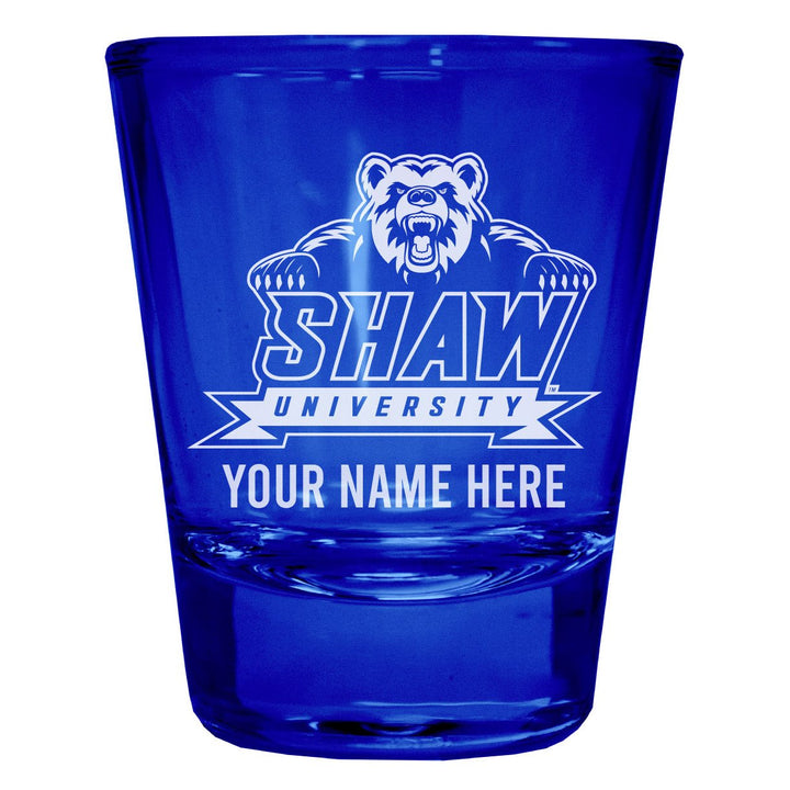 Shaw University Bears Customizable Engraved Full Color 2oz Shot Glass Officially Licensed Collegiate Product Image 4