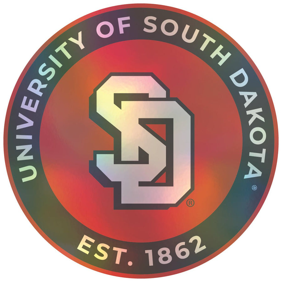 South Dakota Coyotes Holographic Vinyl Decal Sticker Officially Licensed Collegiate Product Image 1