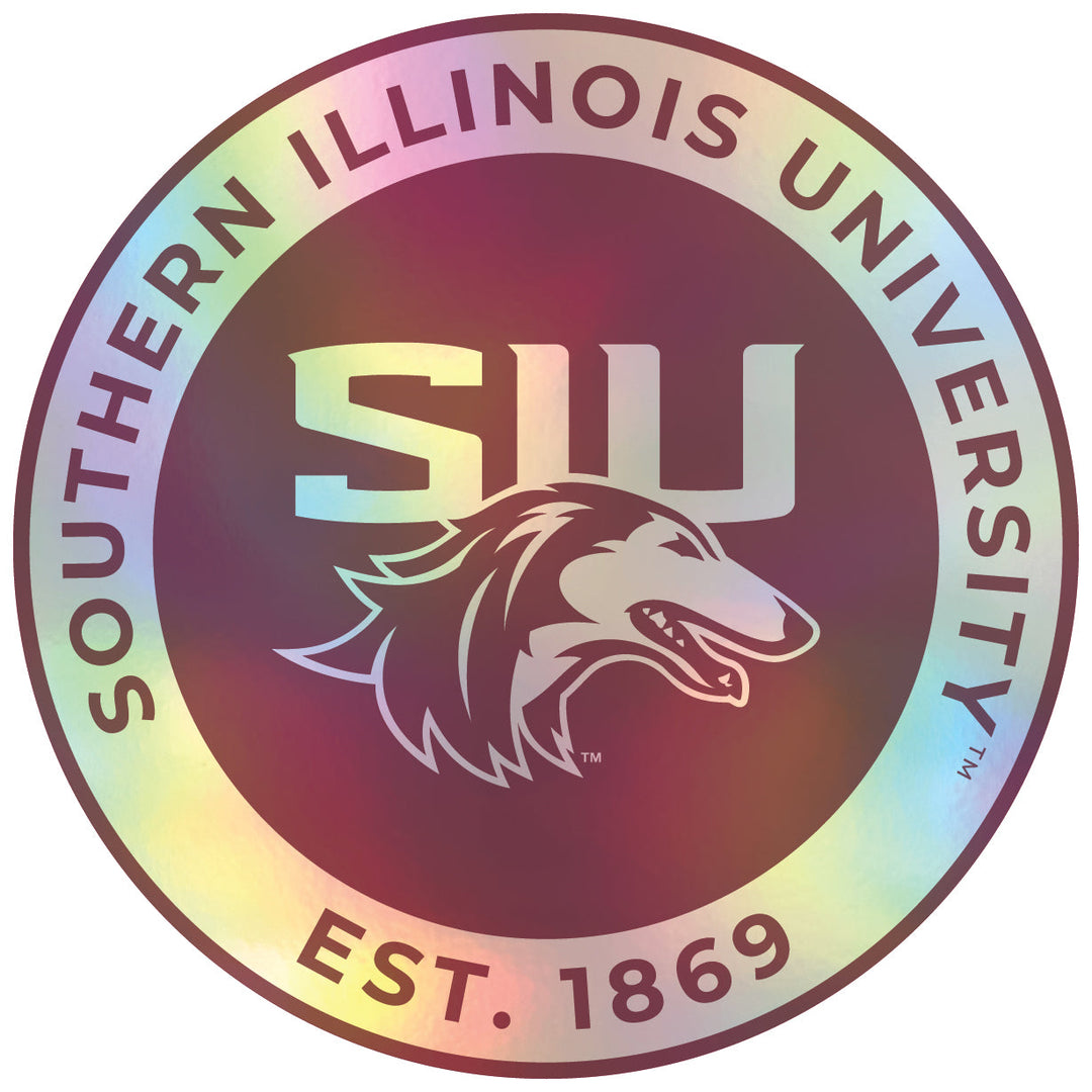 Southern Illinois Salukis Holographic Vinyl Decal Sticker Officially Licensed Collegiate Product Image 1