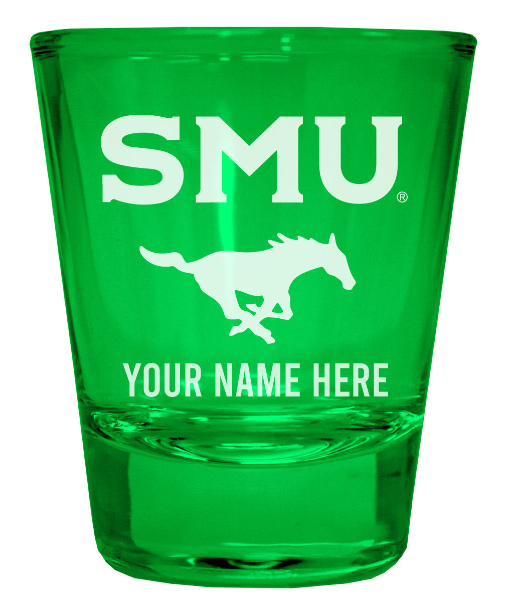 Southern Methodist University Customizable Engraved Full Color 2oz Shot Glass Officially Licensed Collegiate Product Image 1