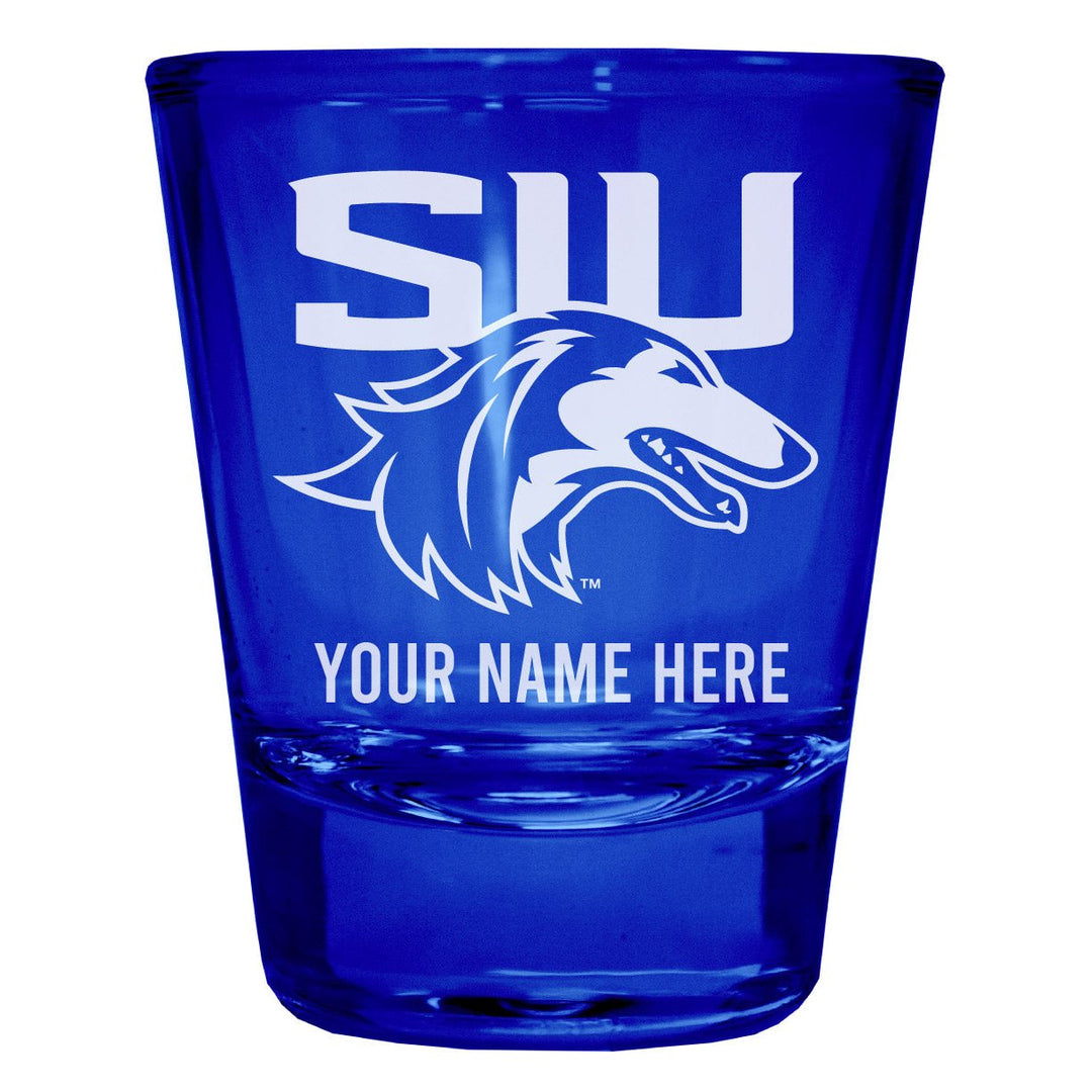 Southern Illinois Salukis Customizable Engraved Full Color 2oz Shot Glass Officially Licensed Collegiate Product Image 4