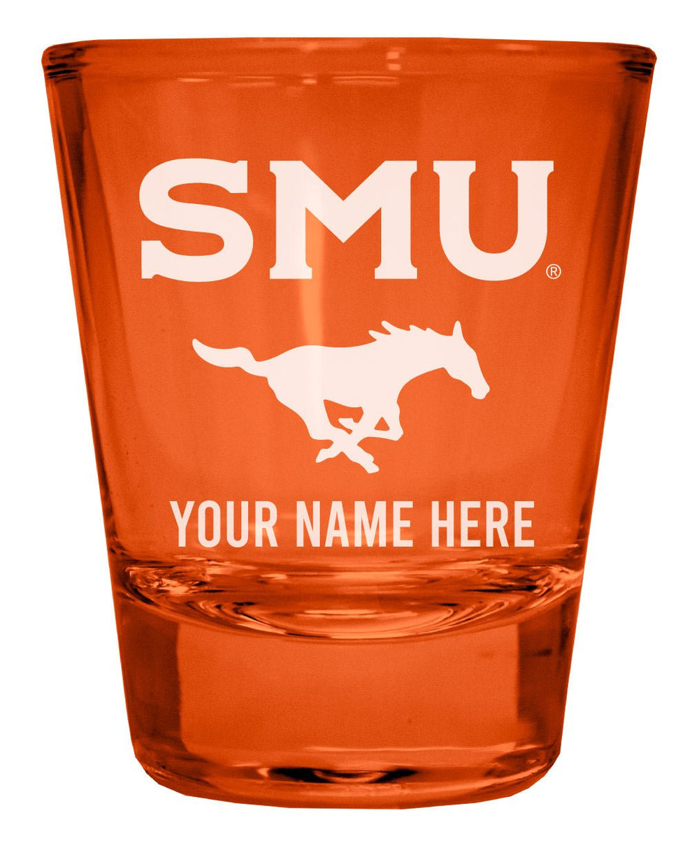 Southern Methodist University Customizable Engraved Full Color 2oz Shot Glass Officially Licensed Collegiate Product Image 2