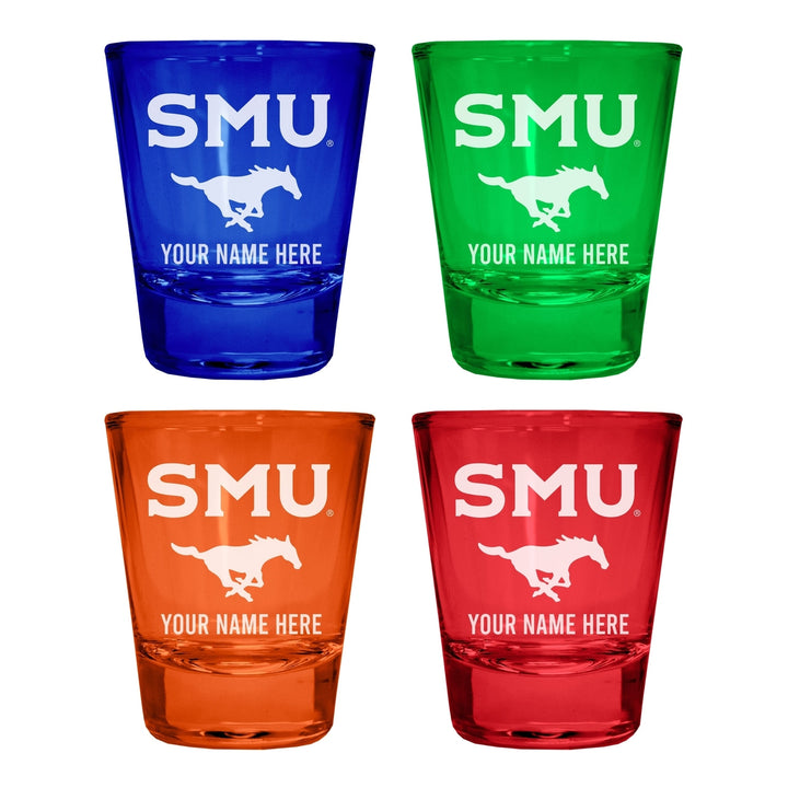 Southern Methodist University Customizable Engraved Full Color 2oz Shot Glass Officially Licensed Collegiate Product Image 3