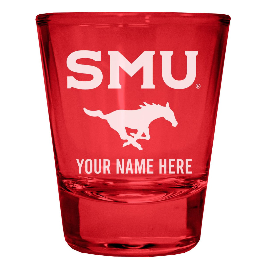 Southern Methodist University Customizable Engraved Full Color 2oz Shot Glass Officially Licensed Collegiate Product Image 1