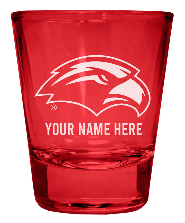 Southern Mississippi Golden Eagles Customizable Engraved Full Color 2oz Shot Glass Officially Licensed Collegiate Image 3