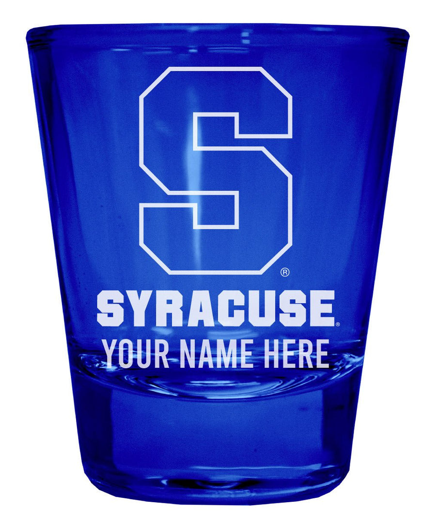 Syracuse Orange Customizable Engraved Full Color 2oz Shot Glass Officially Licensed Collegiate Product Image 1