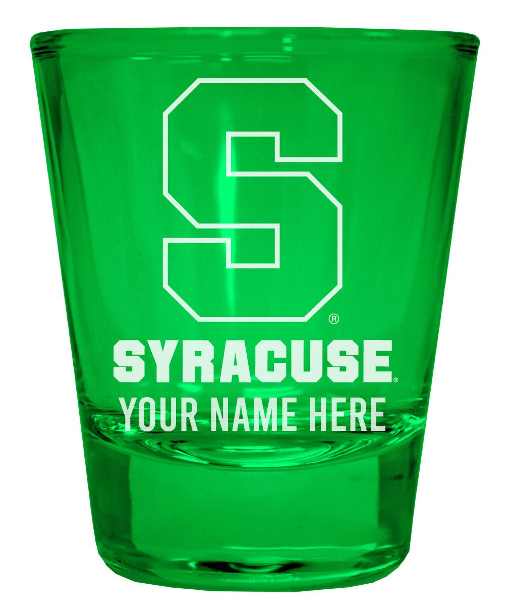 Syracuse Orange Customizable Engraved Full Color 2oz Shot Glass Officially Licensed Collegiate Product Image 2