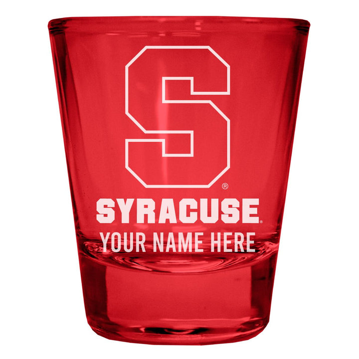 Syracuse Orange Customizable Engraved Full Color 2oz Shot Glass Officially Licensed Collegiate Product Image 1