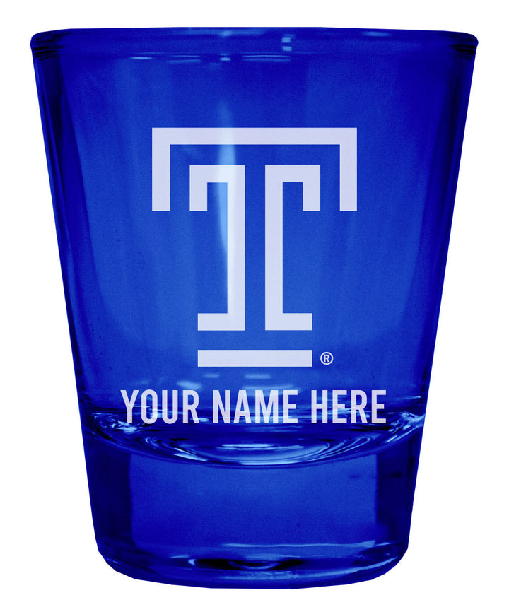 Temple University Customizable Engraved Full Color 2oz Shot Glass Officially Licensed Collegiate Product Image 1