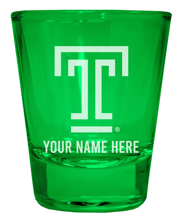 Temple University Customizable Engraved Full Color 2oz Shot Glass Officially Licensed Collegiate Product Image 2