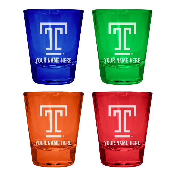 Temple University Customizable Engraved Full Color 2oz Shot Glass Officially Licensed Collegiate Product Image 3