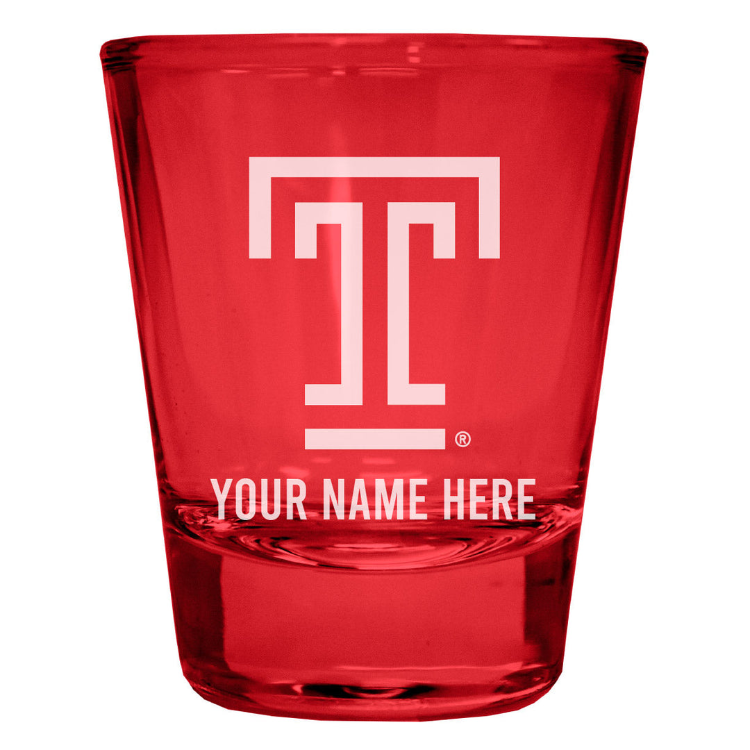 Temple University Customizable Engraved Full Color 2oz Shot Glass Officially Licensed Collegiate Product Image 4