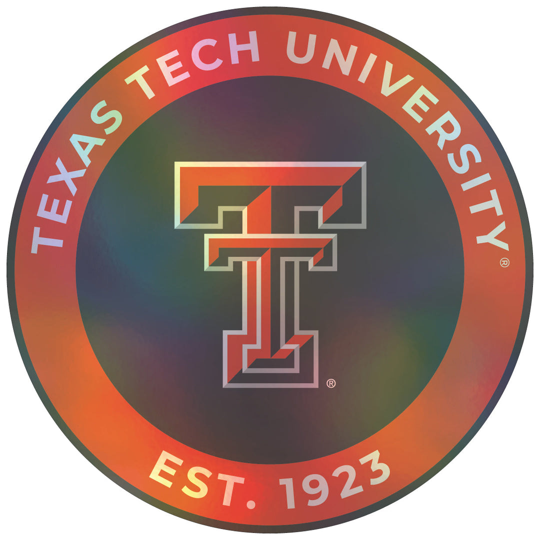 Texas Tech Red Raiders Holographic Vinyl Decal Sticker Officially Licensed Collegiate Product Image 1