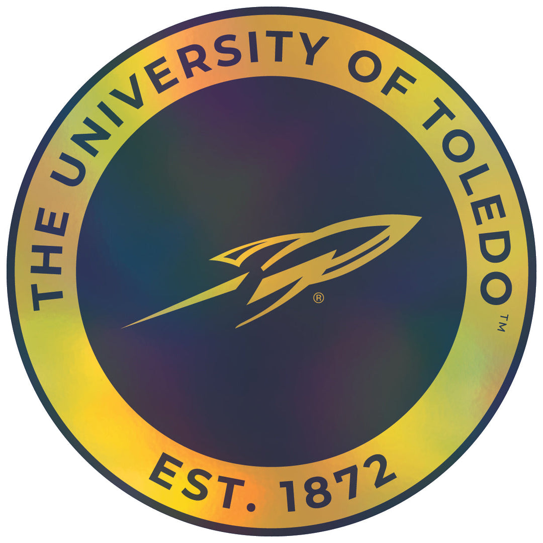 Toledo Rockets Holographic Vinyl Decal Sticker Officially Licensed Collegiate Product Image 1