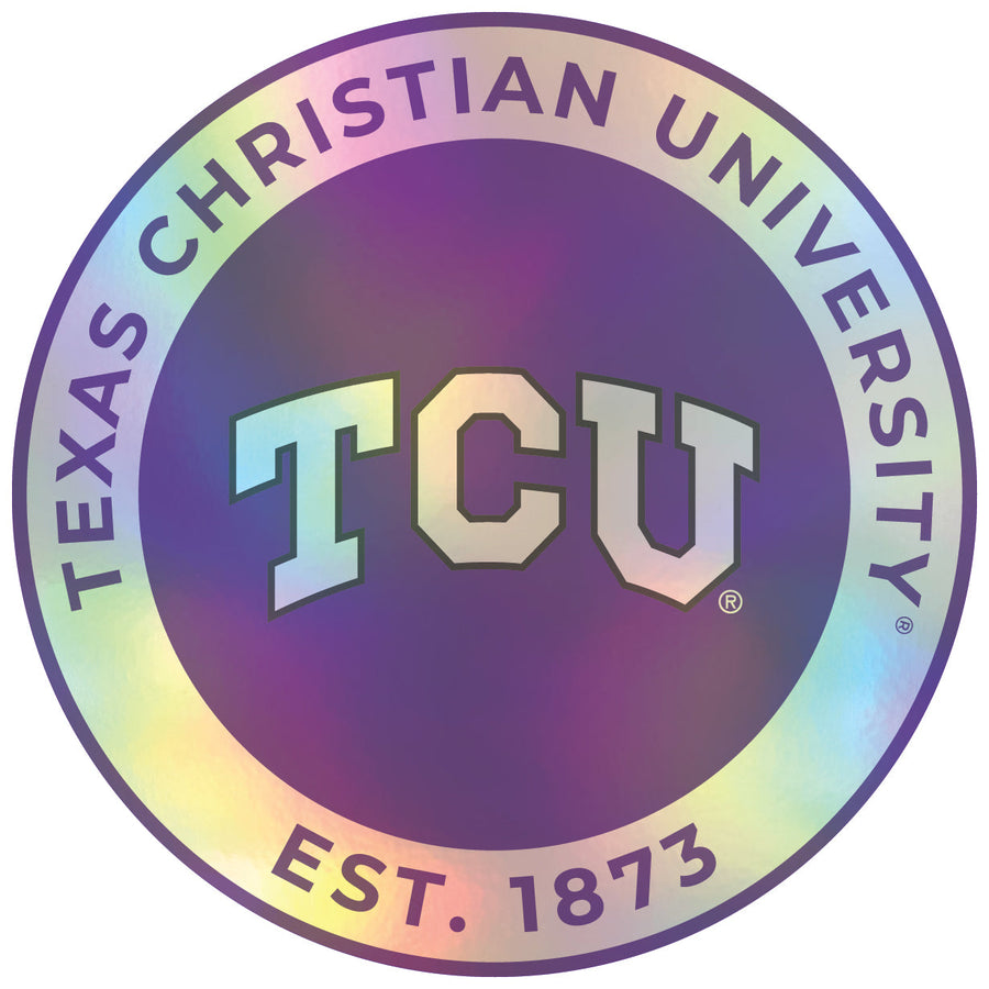 Texas Christian University Holographic Vinyl Decal Sticker Officially Licensed Collegiate Product Image 1