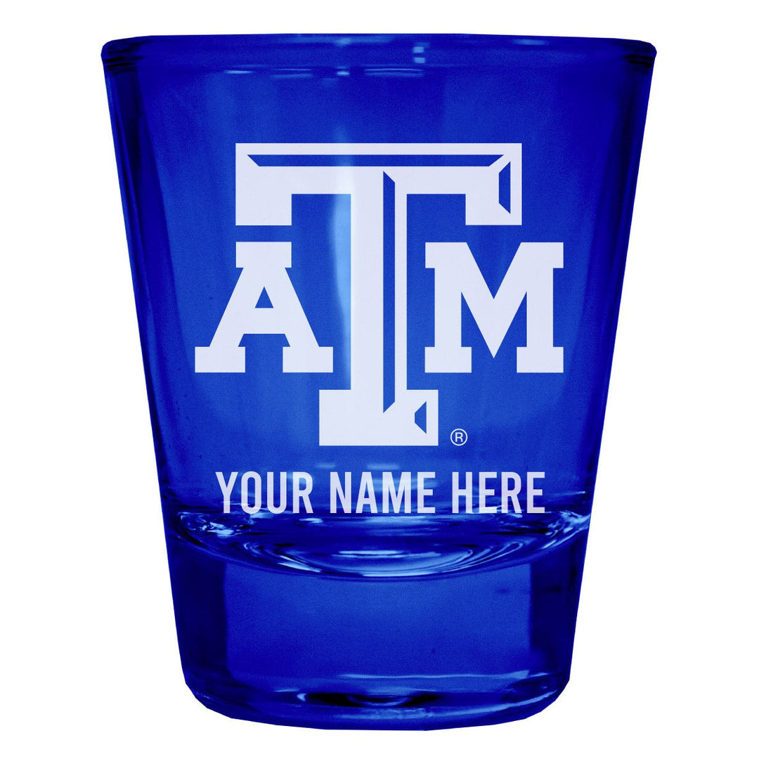 Texas AandM Aggies Customizable Engraved Full Color 2oz Shot Glass Officially Licensed Collegiate Product Image 4