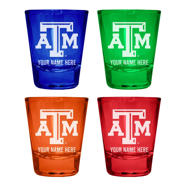 Texas AandM Aggies Customizable Engraved Full Color 2oz Shot Glass Officially Licensed Collegiate Product Image 4