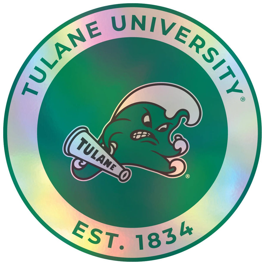 Tulane University Green Wave Holographic Vinyl Decal Sticker Officially Licensed Collegiate Product Image 1