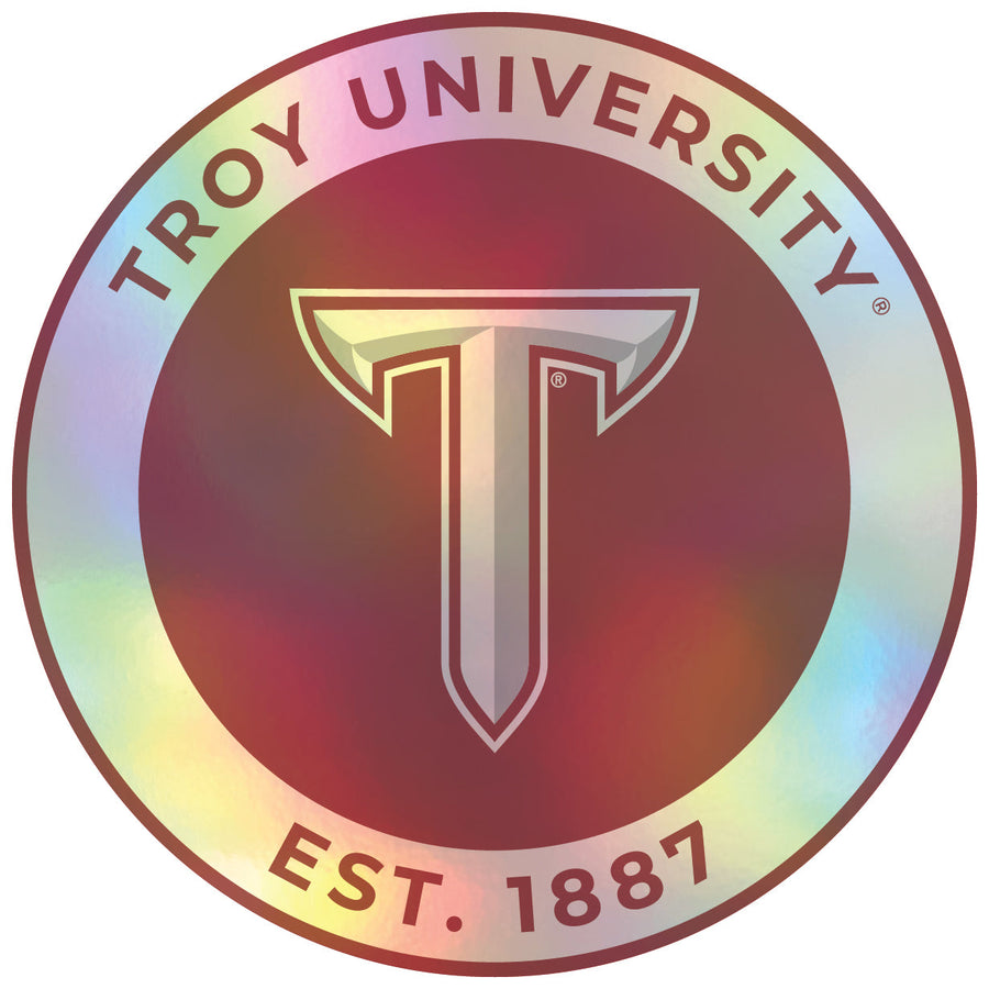 Troy University Holographic Vinyl Decal Sticker Officially Licensed Collegiate Product Image 1