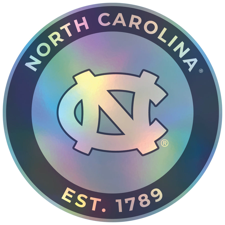 UNC Tar Heels Holographic Vinyl Decal Sticker Officially Licensed Collegiate Product Image 1