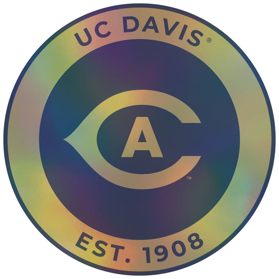 UC Davis Aggies Holographic Vinyl Decal Sticker Officially Licensed Collegiate Product Image 1