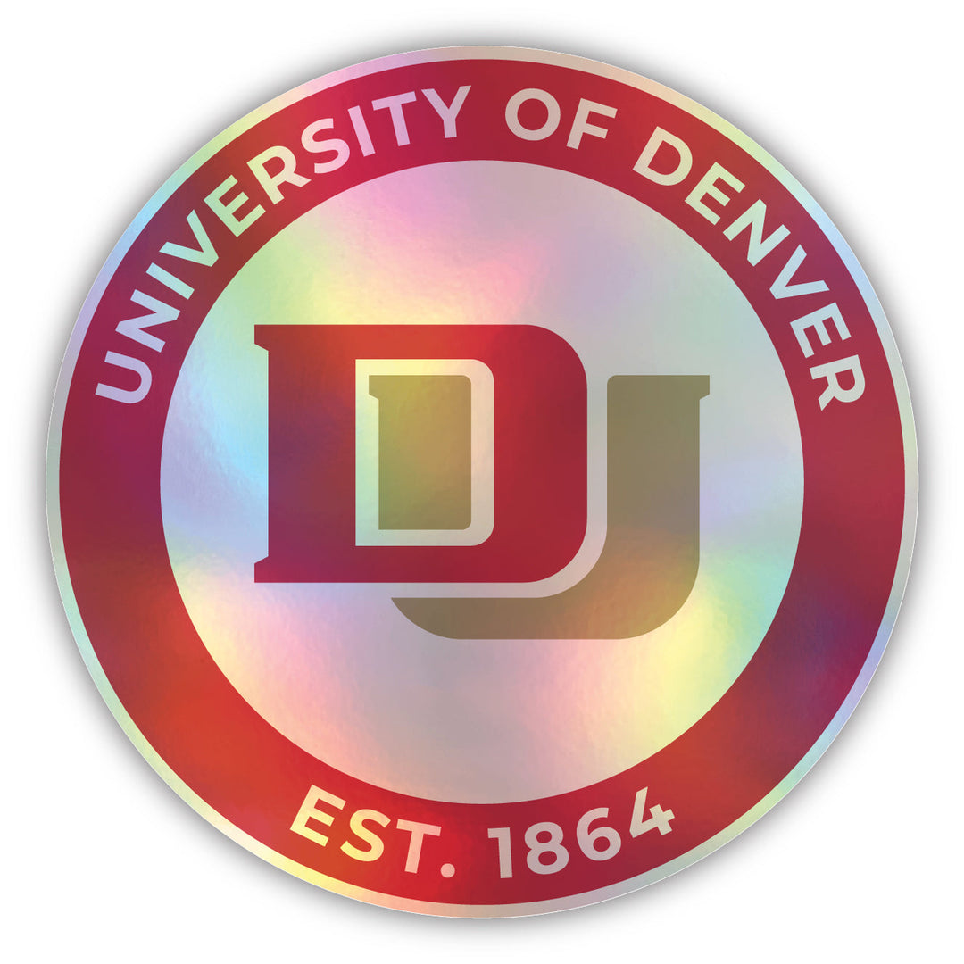 University of Denver Pioneers Holographic Vinyl Decal Sticker Officially Licensed Collegiate Product Image 1