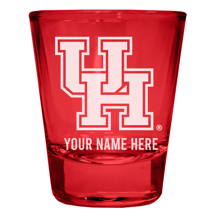 University of Houston Customizable Engraved Full Color 2oz Shot Glass Officially Licensed Collegiate Product Image 1