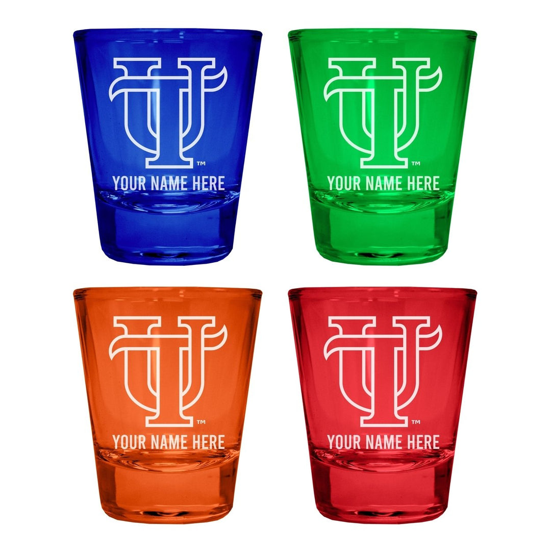 University of Tampa Spartans Customizable Engraved Full Color 2oz Shot Glass Officially Licensed Collegiate Product Image 2