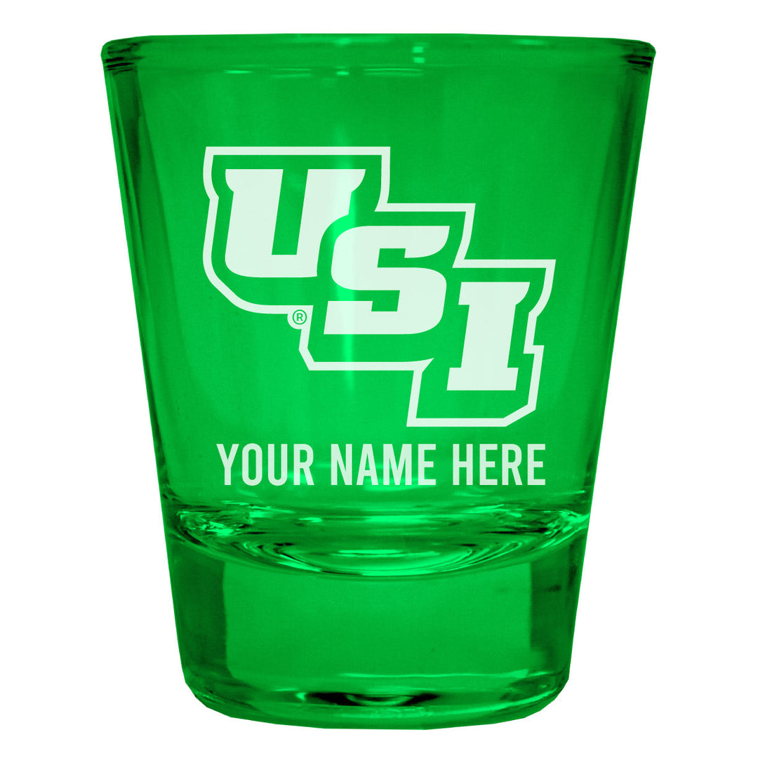 University of Southern Indiana Customizable Engraved Full Color 2oz Shot Glass Officially Licensed Collegiate Product Image 4