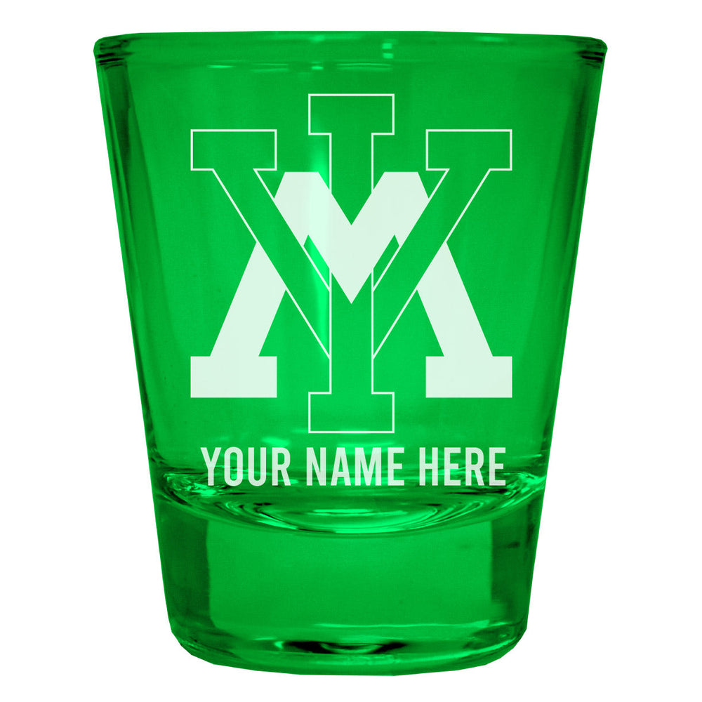 VMI Keydets Customizable Engraved Full Color 2oz Shot Glass Officially Licensed Collegiate Product Image 2