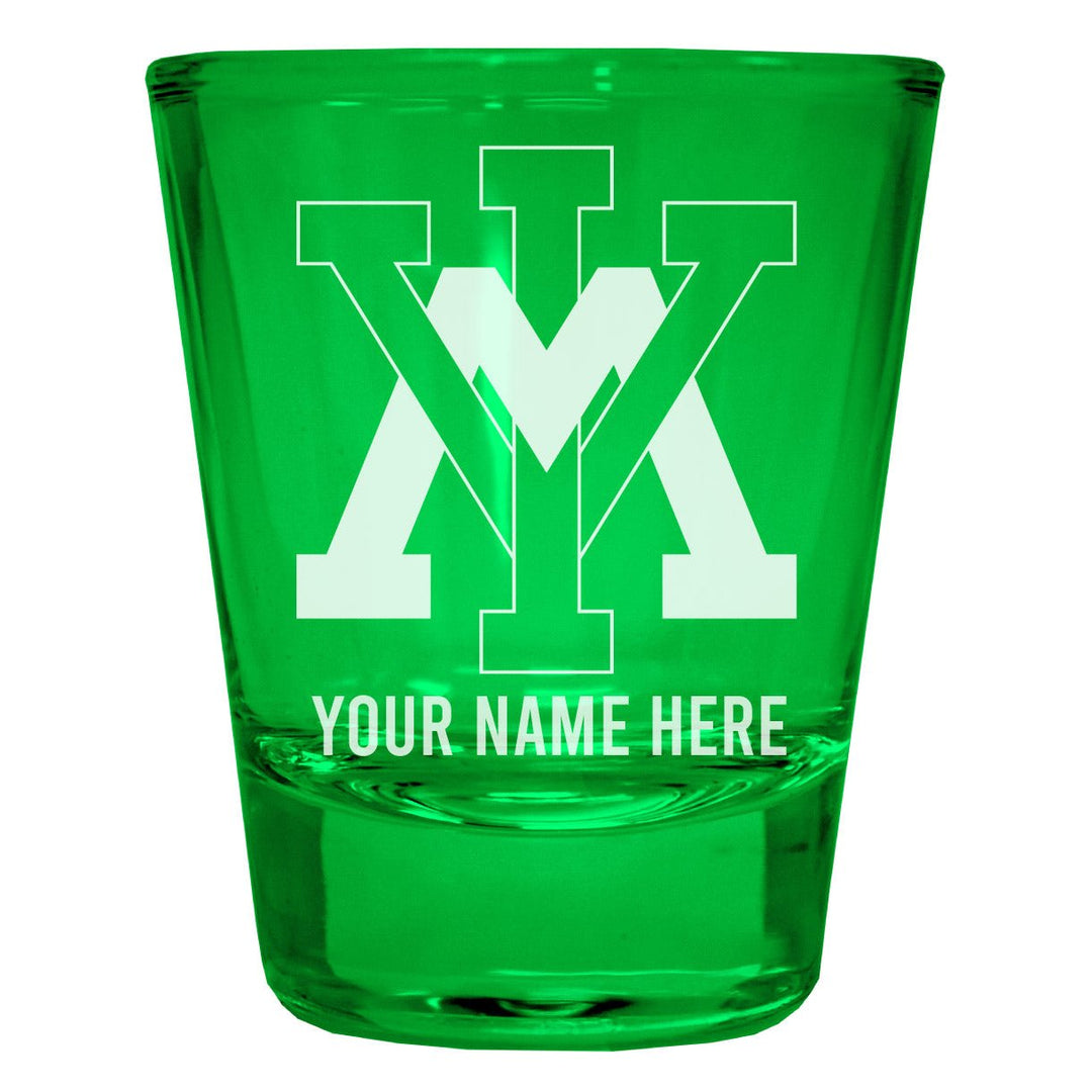 VMI Keydets Customizable Engraved Full Color 2oz Shot Glass Officially Licensed Collegiate Product Image 2