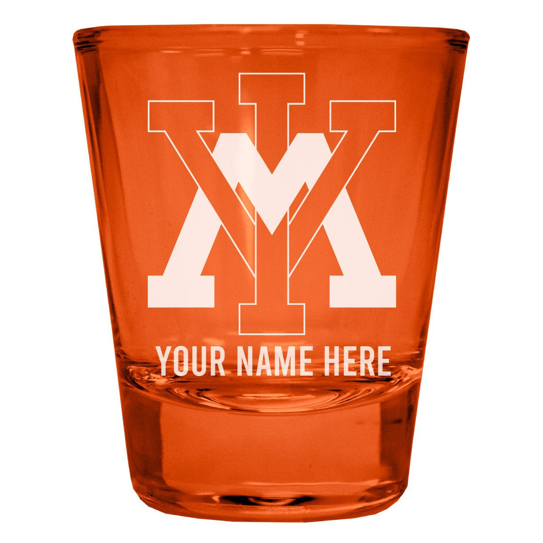 VMI Keydets Customizable Engraved Full Color 2oz Shot Glass Officially Licensed Collegiate Product Image 3