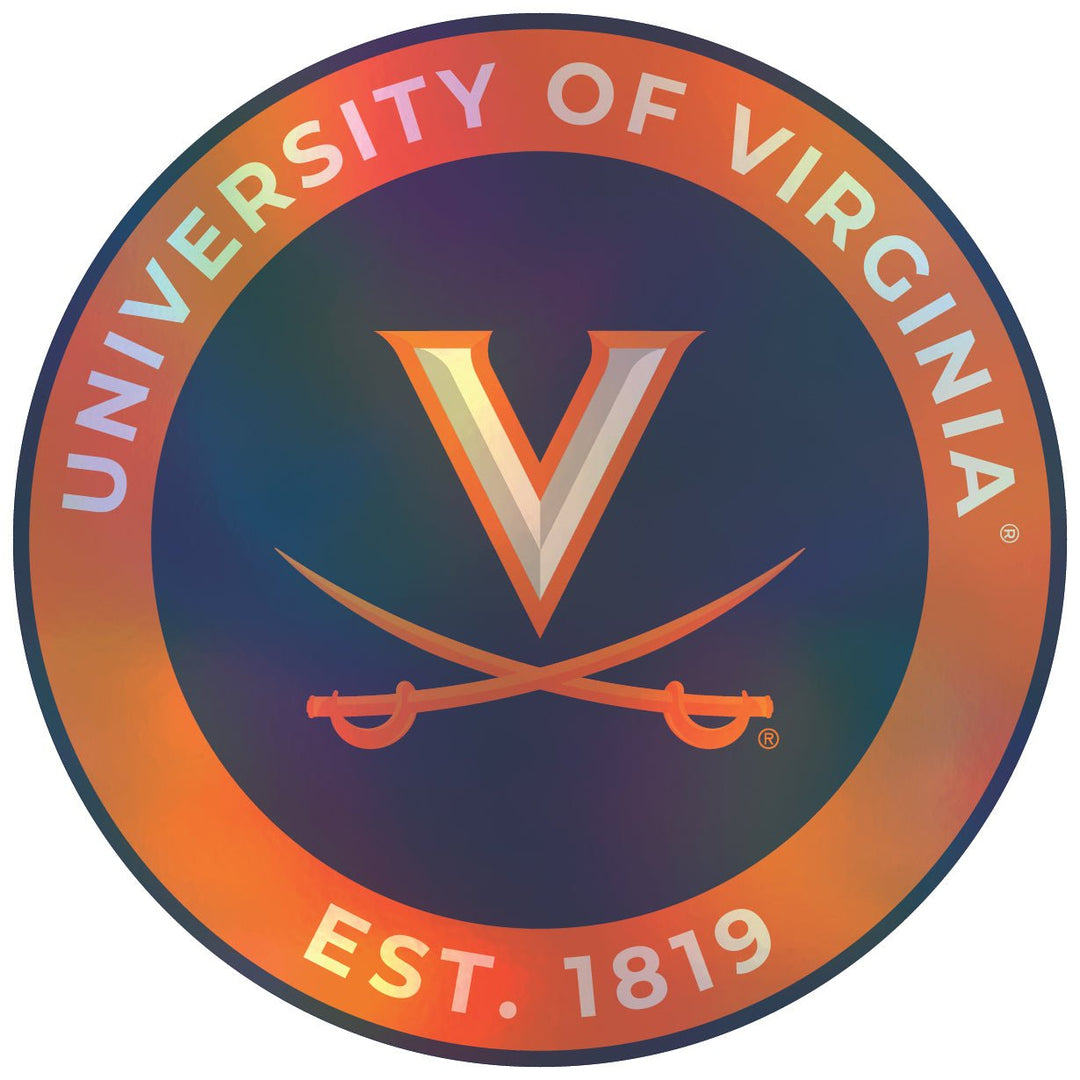 Virginia Cavaliers Holographic Vinyl Decal Sticker Officially Licensed Collegiate Product Image 1