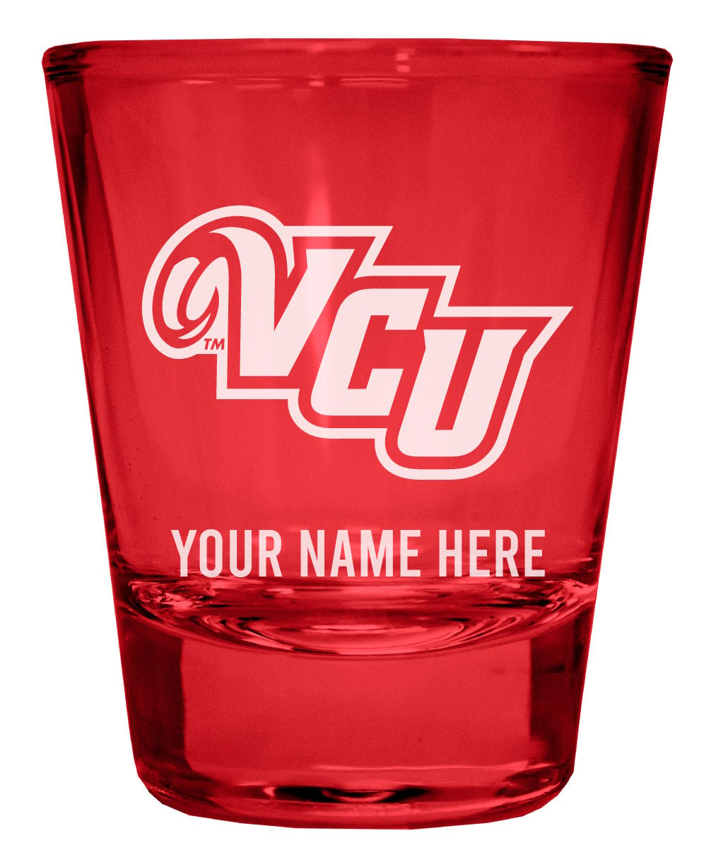 Virginia Commonwealth Customizable Engraved Full Color 2oz Shot Glass Officially Licensed Collegiate Product Image 1