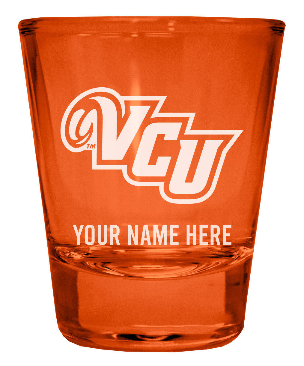 Virginia Commonwealth Customizable Engraved Full Color 2oz Shot Glass Officially Licensed Collegiate Product Image 2